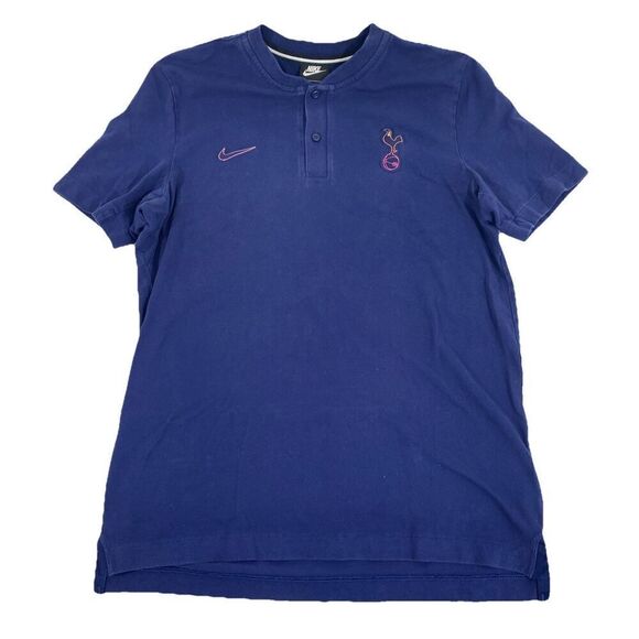 Vintage Mens Nike Tottenham Hotspurs FC 90s Button Front Shirt Navy Large - Picture 6 of 9